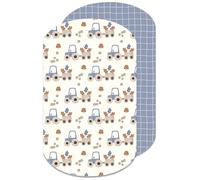 Lovely Hippo Cododo Drap-housse compatible avec Next2Me Kids Force 100 % coton pour bébé garçon fille (Tracteur, 60 x 80 cm)