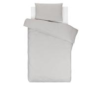 Lovely Hippo Drap Housse 80x160 (100% Coton) + Housse de Couette 120x170cm + Taie Oreiller Enfant 40x60cm - Parure 100% Coton pour Lit Cabane 80x160 cm (Blanc/Gris, Parure 80x160 cm (3 pièces))