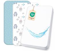 Lovely Hippo Draps Housses 80x160 cm + 1 Alèse Protège Matelas imperméable Compatible Lit Cabane 80x160 cm (Animaux Bleus, 80 x 160 cm)