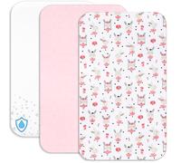 Lovely Hippo Draps Housses Cododo + 1 Alèse Protège Matelas Bébé - Drap Housse Cododo 100% Coton - Alèse 100% Imperméable (Danseuse Rose, 90 x 55 cm)