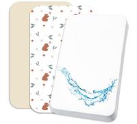 Lovely Hippo Draps Housses Cododo + 1 Alèse Protège Matelas Compatible Cododo Bébé - Drap Housse Cododo 100% Coton - Alèse 100% Imperméable (Ourson, 55 x 90 cm)