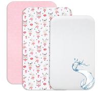 Lovely Hippo Draps Housses Cododo + 1 Alèse Protège Matelas Compatible Cododo Bébé - Drap Housse Cododo 100% Coton - Alèse 100% Imperméable (Danseuse Rose, 90 x 55 cm)