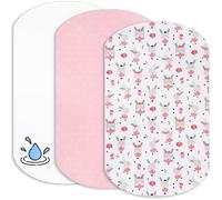 Lovely Hippo Draps Housses Cododo + 1 Alèse Protège Matelas Compatible Iora Cododo - Drap Housse Cododo 100% Coton - Alèse 100% Imperméable (Danseuse Rose, 60 x 80 cm)