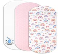 Lovely Hippo Draps Housses Cododo + 1 Alèse Protège Matelas Compatible Iora Cododo - Drap Housse Cododo 100% Coton - Alèse 100% Imperméable (Arc-en-Ciel, 60 x 80 cm)