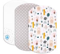 Lovely Hippo Draps Housses Cododo + 1 Alèse Protège Matelas Compatible Iora - Drap Housse Cododo 100% Coton - Alèse 100% Imperméable (Animaux Forêt, 60 x 80 cm)