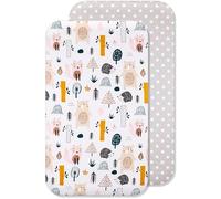 Lovely Hippo Draps Housses Cododo Compatible Neste Up, 100% Coton (55 x 90 cm, Animaux Forêt)