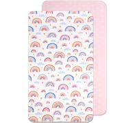 Lovely Hippo Draps Housses Cododo Compatible Neste Up, 100% Coton (55 x 90 cm, Arc-en-Ciel)