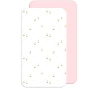 Lovely Hippo Draps Housses Cododo Compatible Neste Up, 100% Coton - Doux et Respirants (Fleurs, 55 x 90 cm)