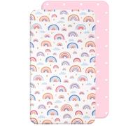 Lovely Hippo Draps Housses Cododo Compatible Next2Me, 100% Coton (50 x 83 cm, Arc-en-Ciel)