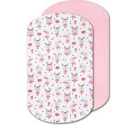 Lovely Hippo Draps Housses Cododo Iora Compatible - 100% Coton - Drap Housse cododo 60x80cm Compatible Iora (60 x 80 cm, Danseuse Rose)