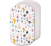 Lovely Hippo Draps Housses Cododo Iora Compatible - 100% Coton - Drap Housse cododo 60x80cm Compatible Iora (60 x 80 cm, Animaux Forêt)