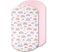 Lovely Hippo Draps Housses Cododo Iora Compatible - 100% Coton - Drap Housse cododo Compatible Iora (60 x 80 cm, Arc-en-Ciel)
