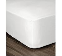 LOVELY HOME Drap Housse 100% coton 160x200x25 cm blanc