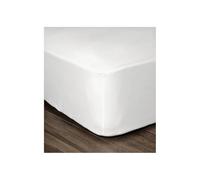 Lovely Home Drap-housse 100% coton 160 x 200 x 25 cm blanc
