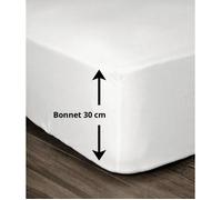 Lovely Home Drap-housse 100% coton 90x190x30 cm Blanc