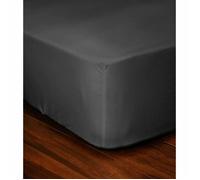 LOVELY HOME Drap Housse 100% coton 90x190x30 cm gris fonce Gris