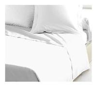 lovely home drap plat 100% coton 240x300 cm blanc Blanc G