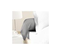 LOVELY HOME Lot de 2 Taies de Traversin 100% coton 85x185 cm gris clair