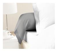 LOVELY HOME Lot de 2 Taies de Traversin 100% coton 85x185 cm gris clair Gris