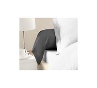 LOVELY HOME Lot de 2 Taies de Traversin 100% coton 85x185 cm gris foncé