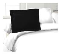 LOVELY HOME Lot de 2 Taies d'Oreillers 100% coton 50x70 cm - Noir