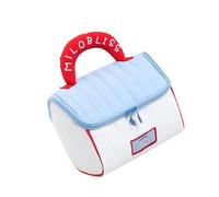 Lovely House Trousse de maquillage de grande capacité Trousse de toilette Sac de rangement pour soins de la peau Sac de voyage pour femme, bleu, 19.5x14.5x16cm/7.68x5.71x6.30''