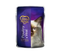 Lovely Hunter Nourriture humide de qualité supérieure pour jeunes chats avec poultry et veal - Délicieux et nutritif pour chatons de croissance (24 x 85 g)