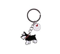 Lovely I Love Dog Schnauzer Pet Pendentif Porte-clés Décor Porte-clés Porte-Cadeau Durable et UtileSpécialité dextérité