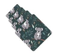 Lovely Koala Lot de 4 cartes désodorisantes personnalisées pour voiture - Cadeau pour homme et femme - Tablettes d'aromathérapie - Cartes parfumées à suspendre pour armoire de salle de bain