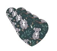 Lovely Koala Lot de 4 cartes désodorisantes personnalisées pour voiture - Cadeau pour homme et femme - Tablettes d'aromathérapie - Cartes parfumées à suspendre pour armoire de salle de bain