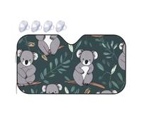 Lovely Koala Pare-soleil pliable pour pare-brise de voiture 2025 - Pare-soleil amusant pour fenêtre avant - Protection solaire intérieure de voiture - Taille S
