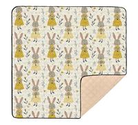 Lovely Miss Rabbit Dream Style Tapis de jeu en mousse souple pour bébé 1 pièce Tapis de gymnastique pour bébé enfant tout-petit nourrisson 127 x 127 cm