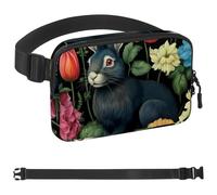 Lovely Rabbits-139 Sac banane à bandoulière pour homme et femme, sac de ceinture pour voyage, marche, course, randonnée, cyclisme, multicolore, 4 x 23 x 15 cm, multicolore, 1.5x9.0x5.9in/4x23x15cm