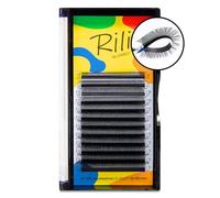 LOVELY Rili Extensions de Cils Volume 3D pour Extension de Cils - Éventails D Curl, 0,07mm, 12mm, 12 rangées - Cils noirs synthétiques pour stylistes - Technique volume 3D