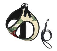 Lovely Sweet Cherry Print Pet Supplies Harnais réglable en maille respirante pour chiens de petite et moyenne taille S-L