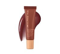 Lovelycat Soin à lèvres au peptide, brillant à lèvres d'été, teinture brillante et traitement hydratant des peptides enrichis en vitamine C, baume hydratant pour peaux sèches et gercées, cacao