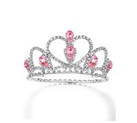 Lovelyshop Couronne diadème pour Chien/Chat avec Strass Roses, série Pet, Accessoire pour Cheveux de Costume - Taille Moyenne