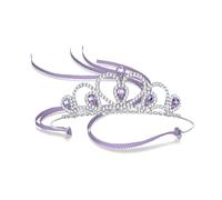 Lovelyshop Diadème coloré avec strass argentés pour petit enfant, grand enfant, bal de fin d'année, anniversaire, couronne de princesse, Large, Strass, Cristal