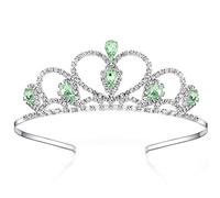 Lovelyshop Green Gems strass diadème pour petite fille dans Halloween anniversaire princesse Party