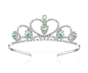 Lovelyshop Green Gems strass diadème pour petite fille dans Halloween anniversaire princesse Party