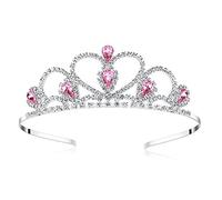 Lovelyshop rose gemmes strass diadème pour petite fille dans Halloween anniversaire princesse Party