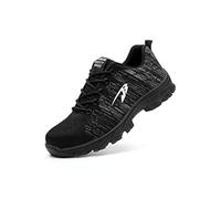 Lovelysi Chaussures de Sécurité Unisexes Homme Femmes, Low-Top Chaussures de Travail Embout Acier Protection Ultra légère et Indestructible Respirant, Anti-fracas et Anti-crevaison