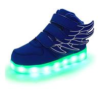 Lovelysi Unisex Enfants Garçon Fille LED Lumineuse avec des Ailes Chaussures Securité Mode 7 Couleurs Clignotants USB Rechargeable Mutilsport Shoes Sneaker