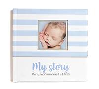 LovelySprouts Première année de bébé mémoire Book & Journal de bébé Bleu