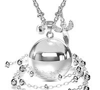 LOVEMYCOCCA Collier Femme Appel Anges Grossesse avec Charm Ange Nouveau Design Rappel des Anges, Idéal pour Idées Cadeau Amie Spéciale, 100, Acier inoxydable, Zircone cubique