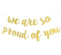 LOVENJOY Bannière avec inscription « We are So Proud of You » Gold Class of 2023 Graduation