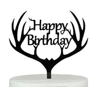 LOVENJOY Karen's Cake Toppers Décoration de gâteau en forme de bois de cerf Noir