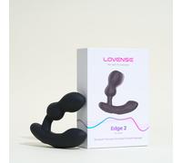 Lovense connecté Edge 2 - masseur prostatique - 100 % étanche, rechargeable USB, connecté à l'application, 9,1 cm - Noir