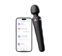 LOVENSE Domi 2 Vibromasseur Clitoridien Connecté Bluetooth, Wand Massant à Double Tête Rotative à 360°, Contrôle à Distance via Application, Vibrations Puissantes, Sans Fil Rechargeable