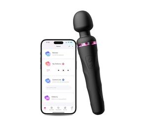 LOVENSE Domi 2 Vibromasseur Clitoridien Connecté Bluetooth, Wand Massant à Double Tête Rotative à 360°, Contrôle à Distance via Application, Vibrations Puissantes, Sans Fil Rechargeable